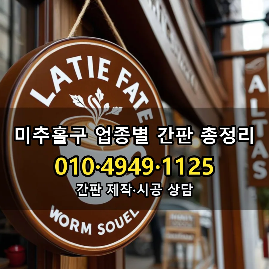 업종별 간판 총정리 제작·시공 모습